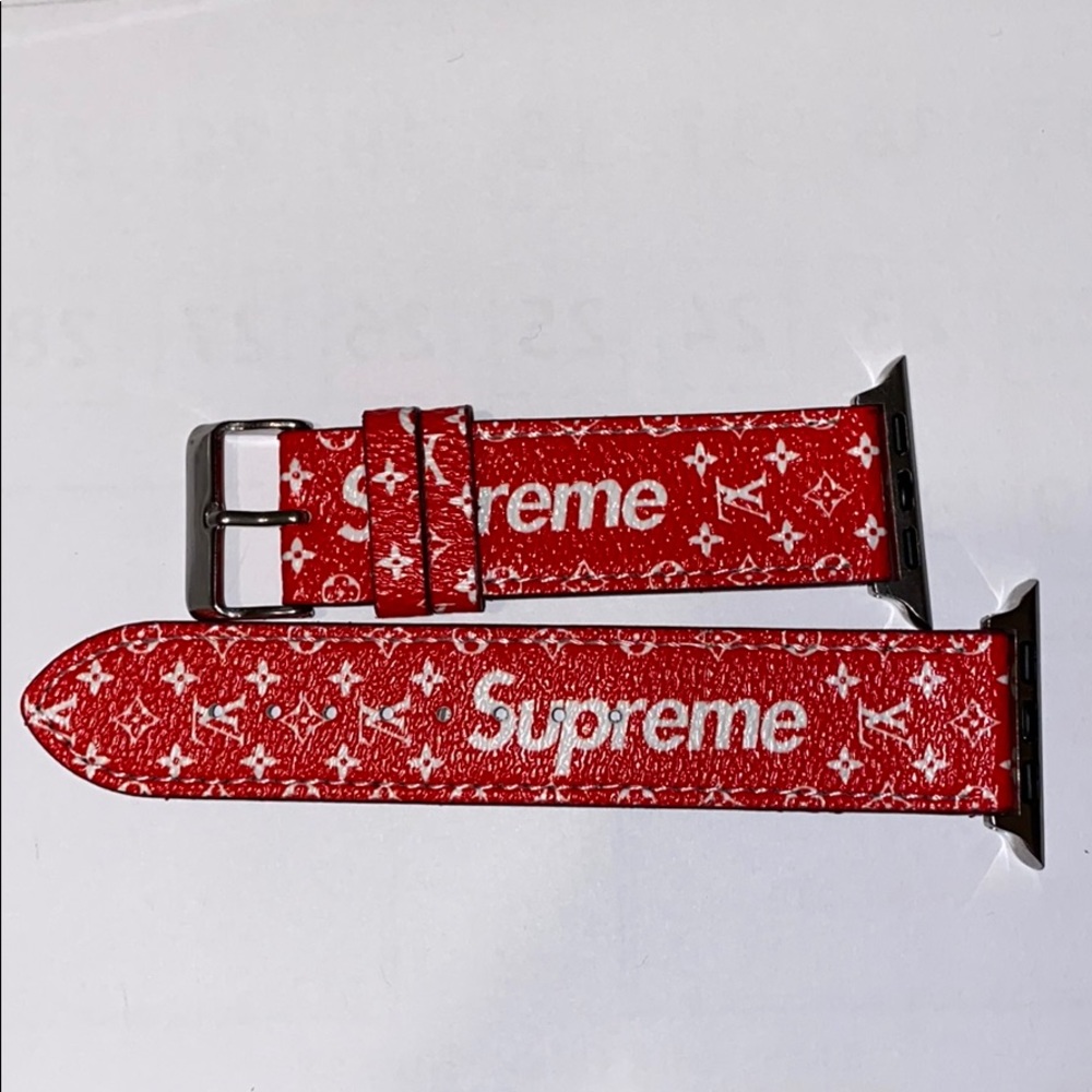 Red Supreme Apple Watch band